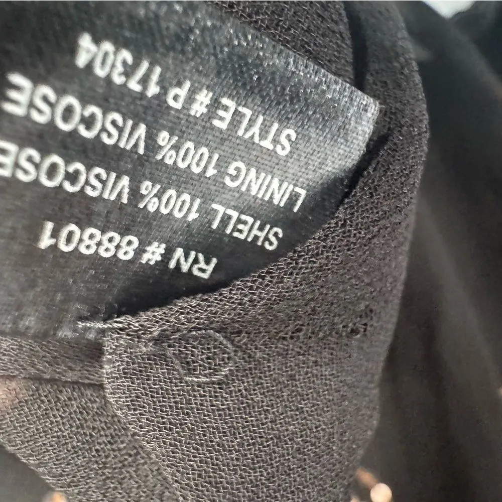 Kay Celine black sheer blouse size large - Image 4