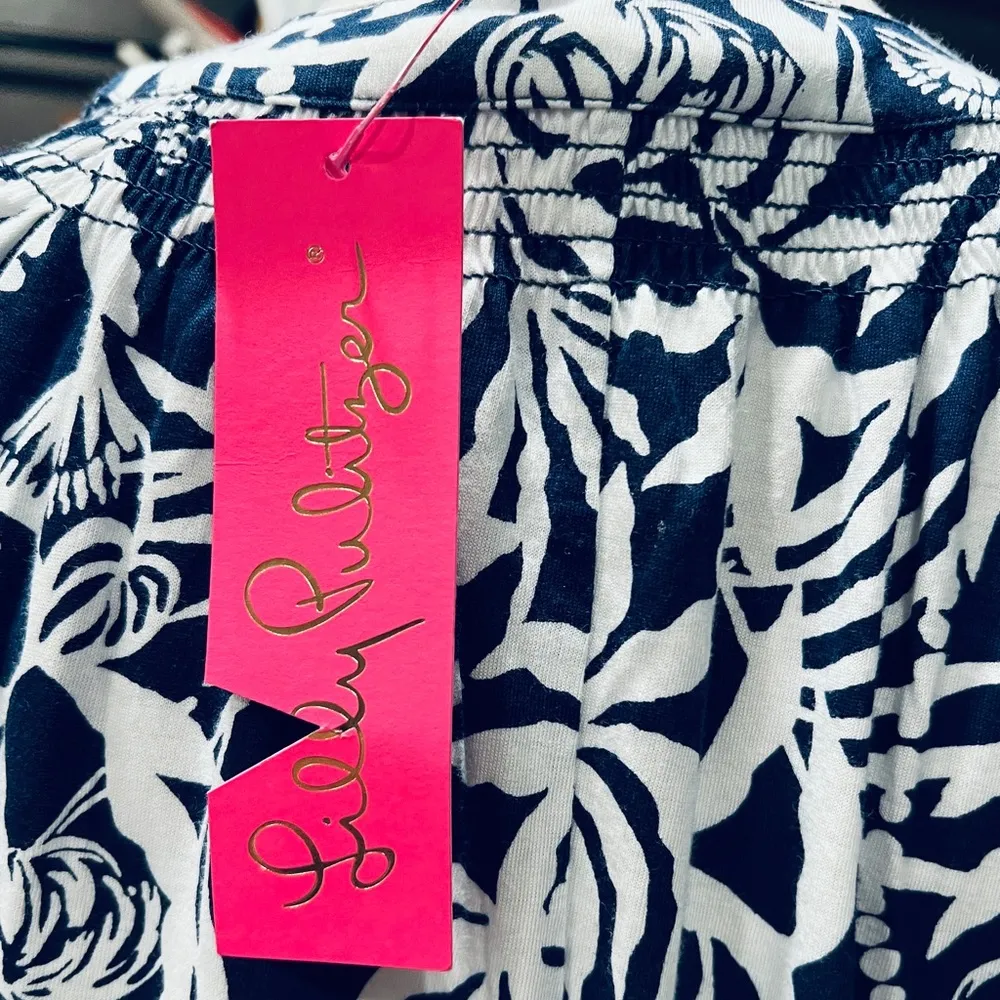 Lilly Pulitzer Norris 3/4 Sleeve Mini Dress Smocked
Printed Cotton Size S NWT - Image 14