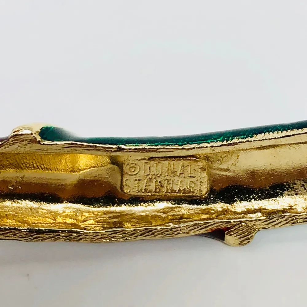 Rare DONALD STANNARD enamel rams head necklace - Image 7