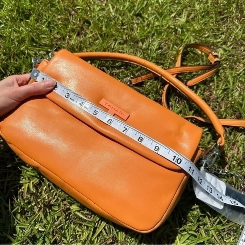 Tahari Vegan leather orange every day use purse / bag / shoulder bag​ - Image 7