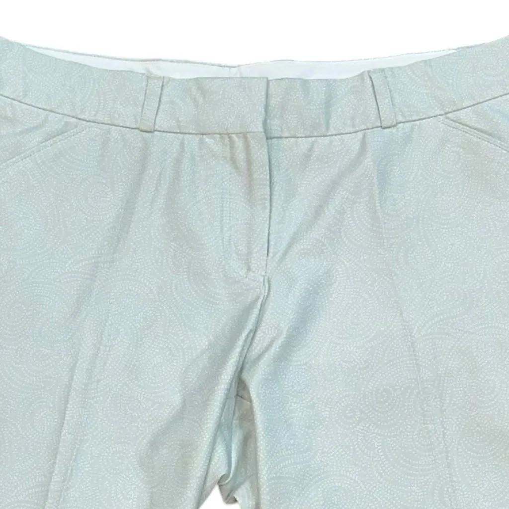 Women‎ Peter Millar Wicking Performance Stretch Golf Shorts Paisley Mint Green 6 - Image 2