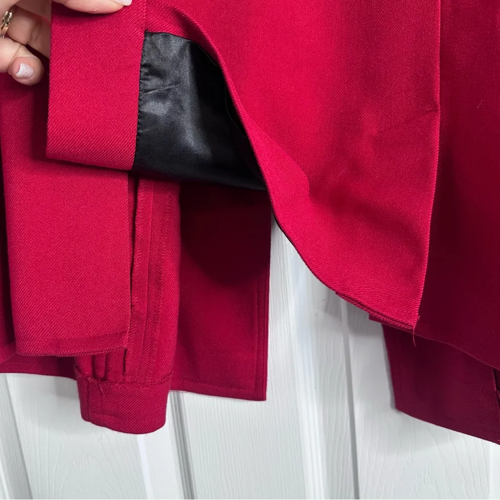 Lane Bryant Red Pea Coat Style Blazer Jacket Women's Plus Size 28 - Image 13