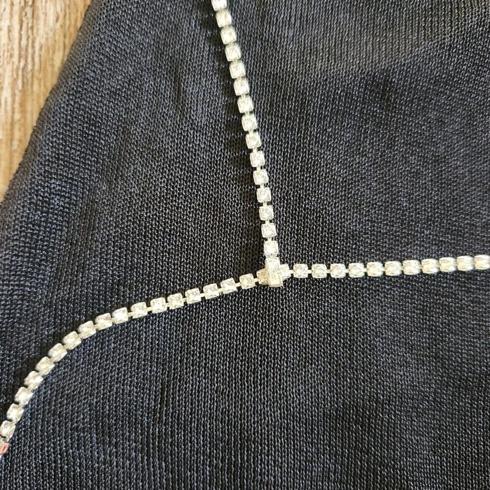 GAUGE81 Hira Mini Dress in Black Open Back Rhinestone Straps Size Small NWT - Image 16