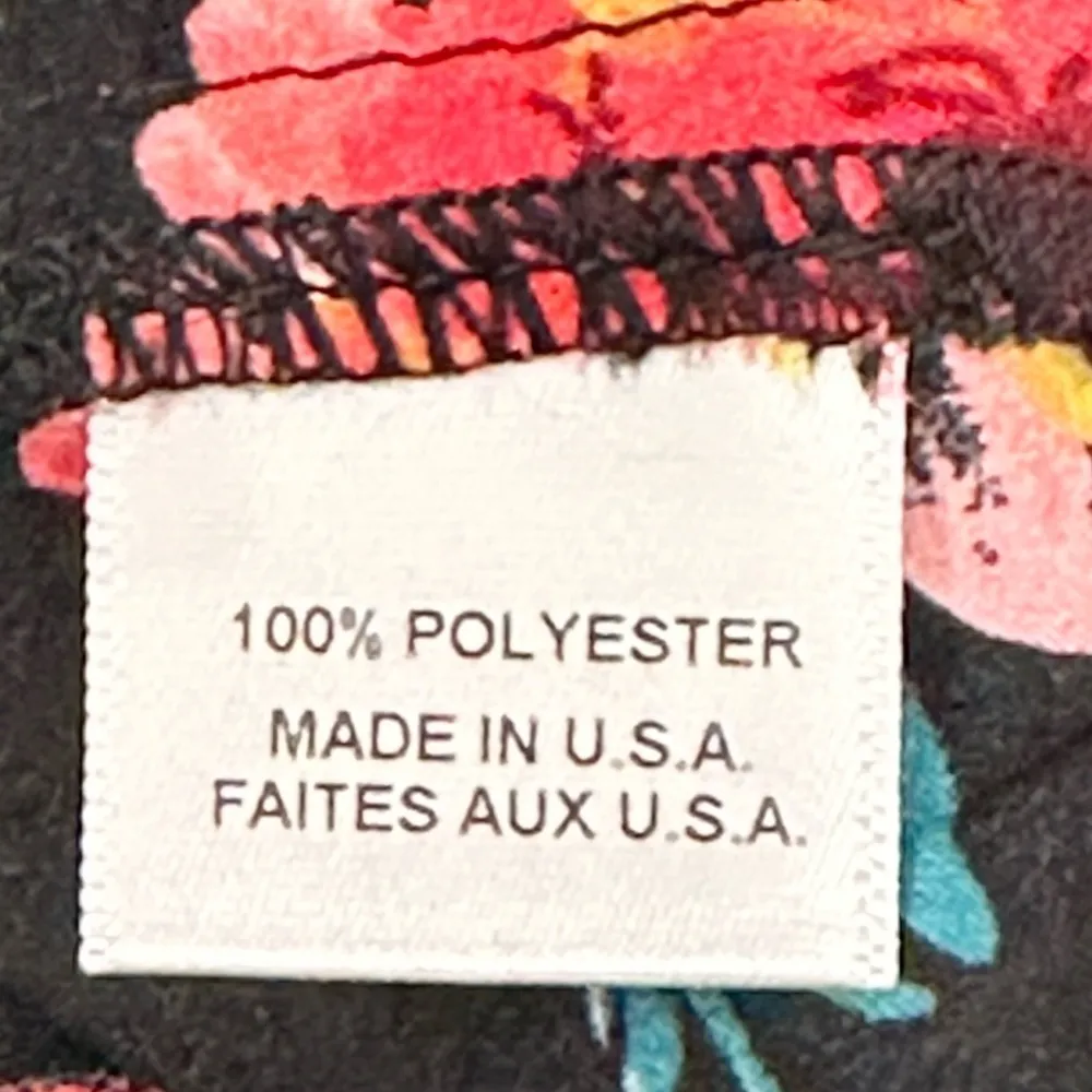 NWT Misa Los Angeles Robe Size XS Black Satin Floral Caftan Duster Fringe Boho - Image 11