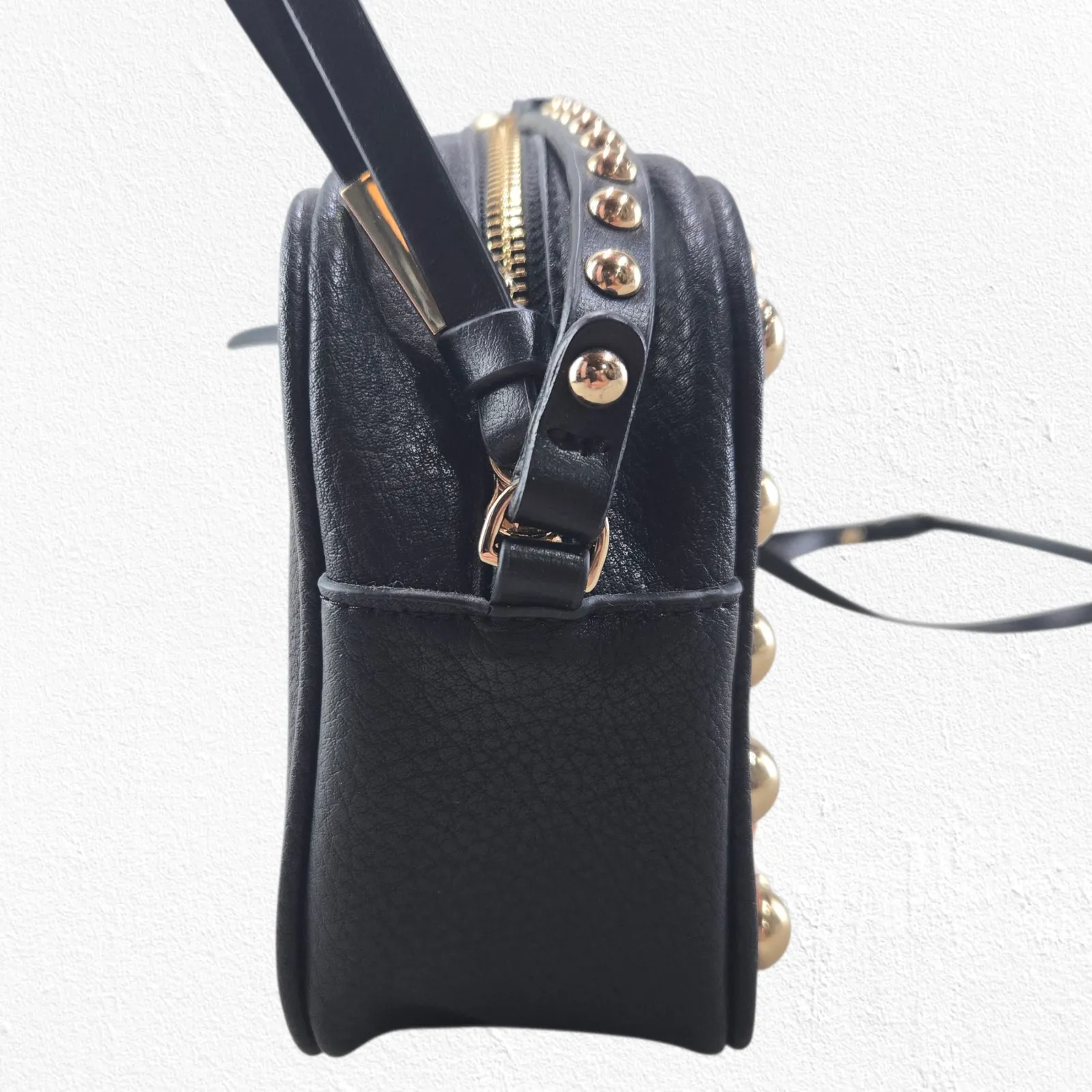 Steve Madden Braye Black Crossbody Bag Boho Embroidered Floral Studded Purse - Image 7