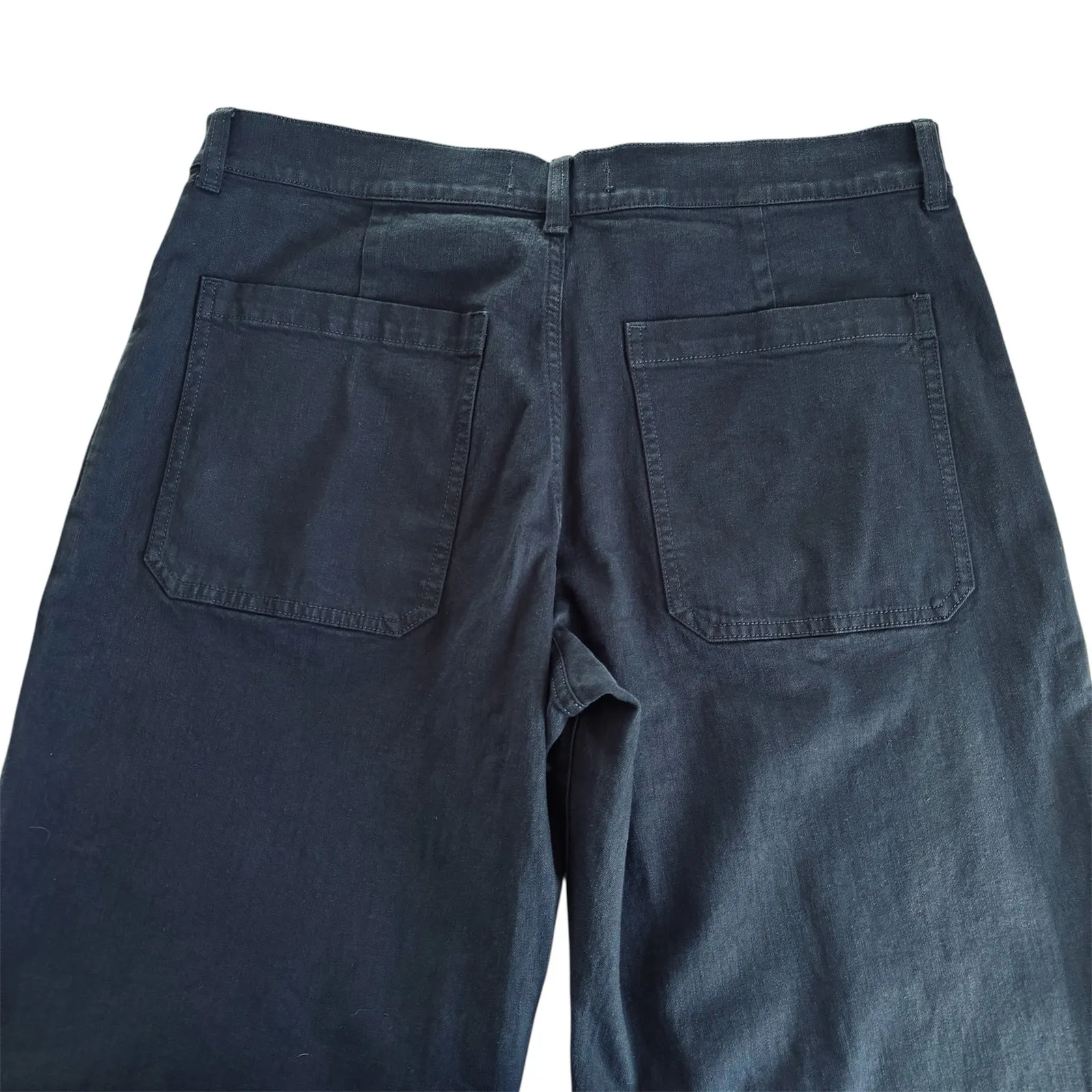 Madewell Emmett Wide Leg Jeans Comfort Stretch Classic Navy Size Petite 31 NWT - Image 7