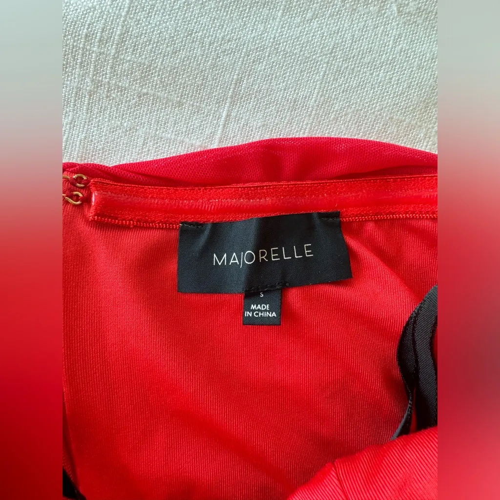 MAJORELLE Strapless Red Dress - Image 3