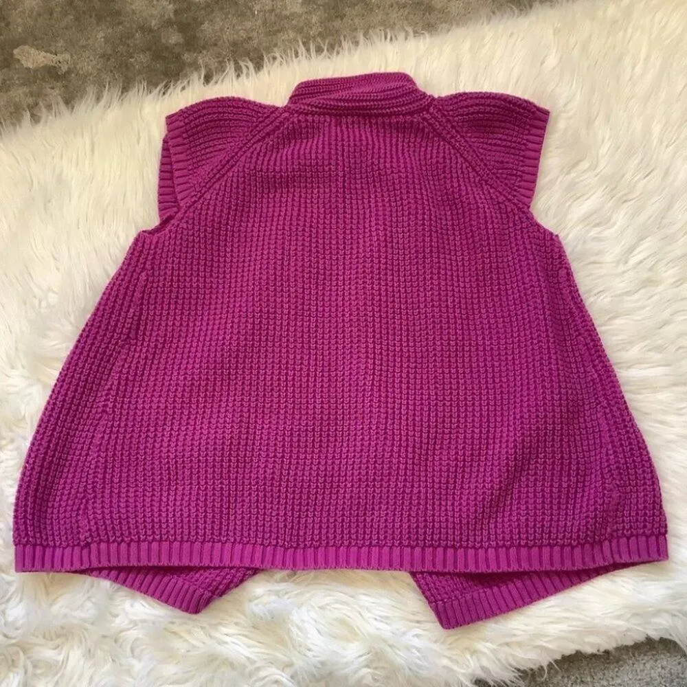 Dress Barn Woman Size 1X Purple Short Sleeve Knit Sweater Retro Button Cute Chic - Image 9