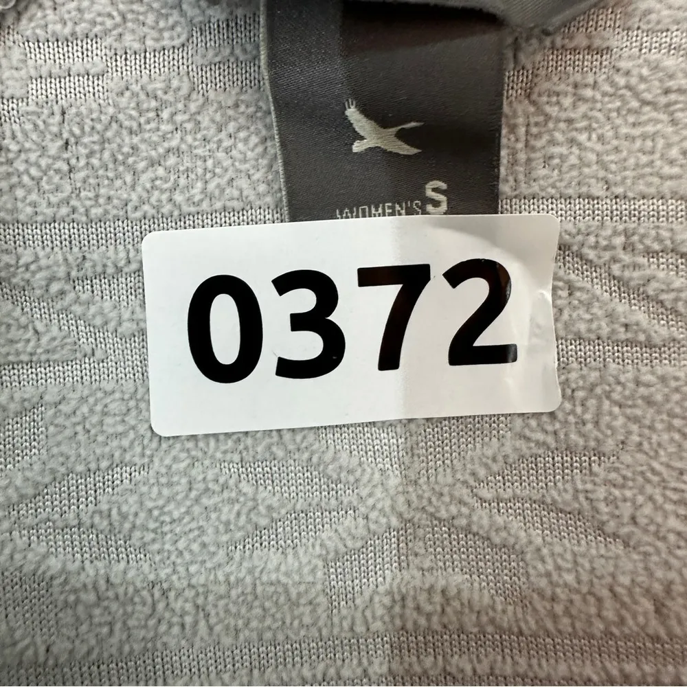 Eddie Bauer Quarter Zip Patterned Pullover Sweater Womans Size S Gray - Image 12