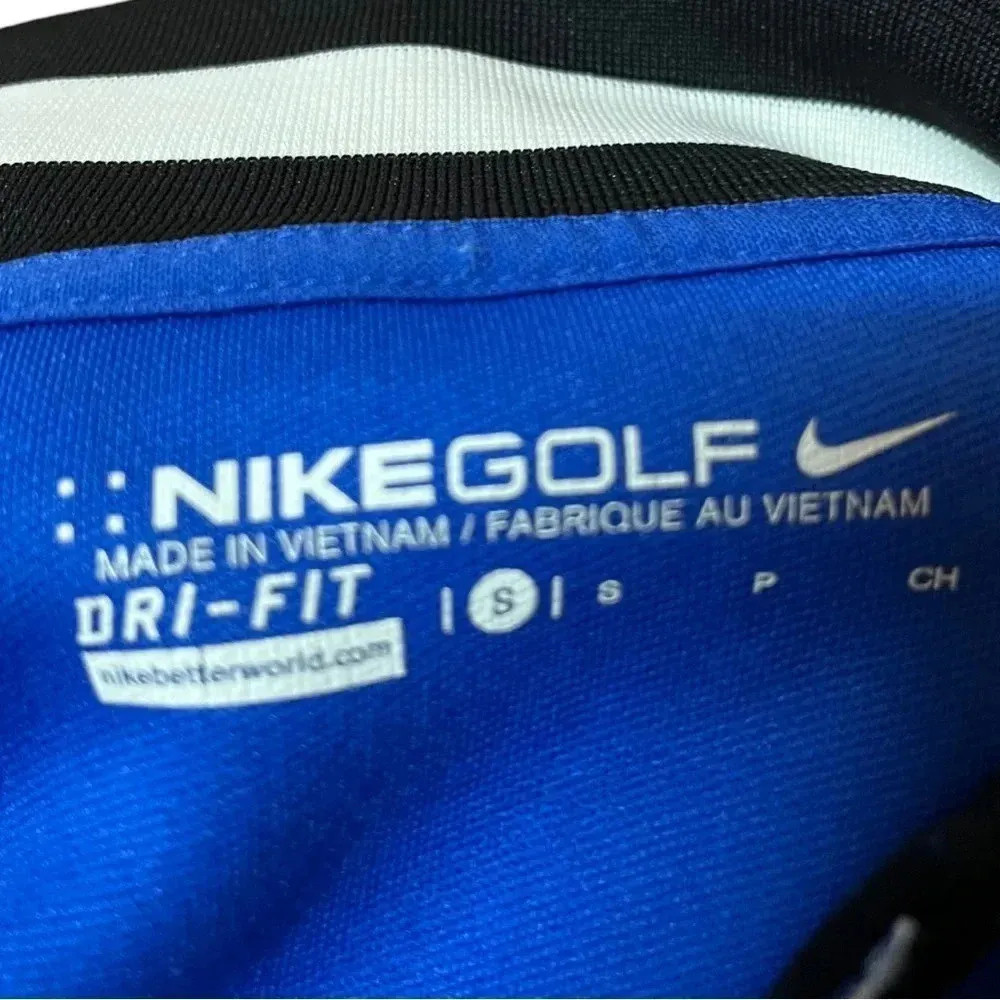 NIKE GOLF Dri-Fit 1/4 Zip Pullover Women's Blue and Black Small‎ | EUC - Image 7