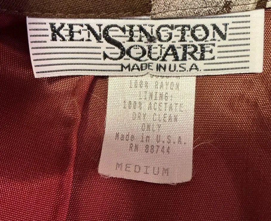 Vintage 80s Kensington Square Blazer Brown Size M - Image 2