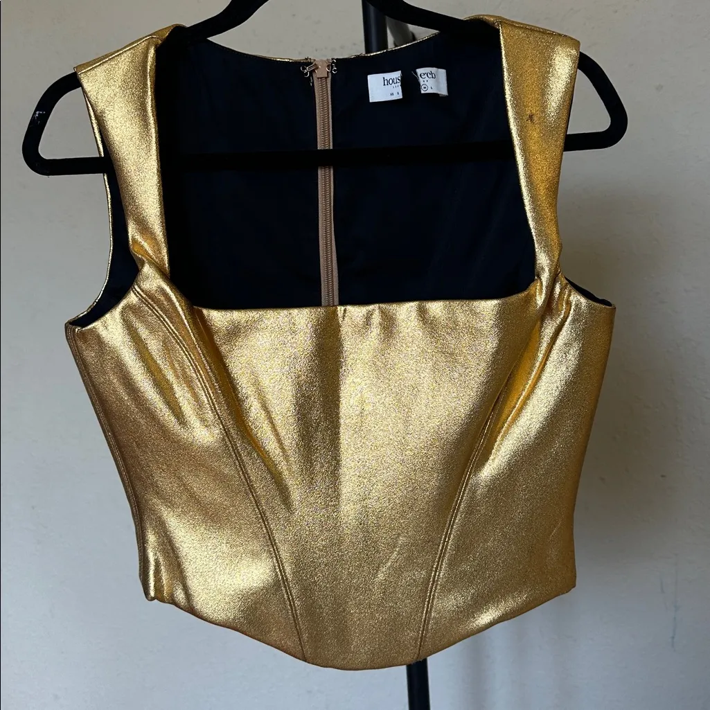 House of CB 'Karia' Gold‎ Corset Top NWOT size M - Image 6