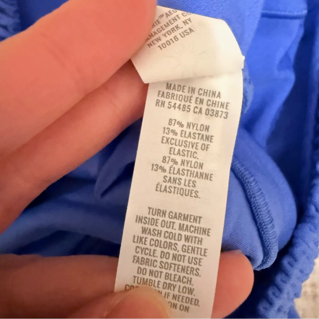 Aerie Hi Rise Super Flare Pants Workout Athleisure Periwinkle Size Large NWOT - Image 5