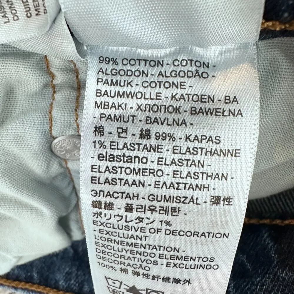 Levi's‎ 501 Denim Jean Shorts Cut Off Dark Wash Women's Size 26 - Image 7