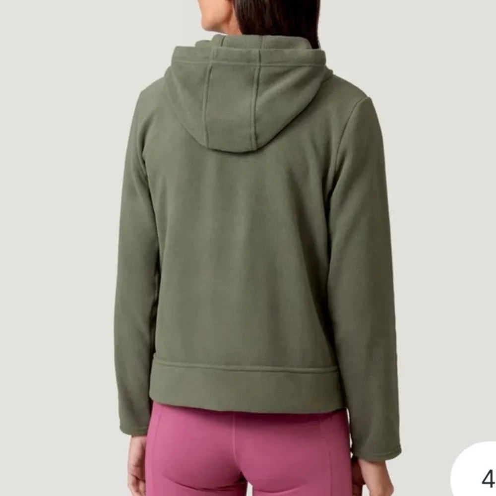 Free Country Green Micro Fleece Zip Up Jacket Camo Print Satin Pocket Size Small - Image 8