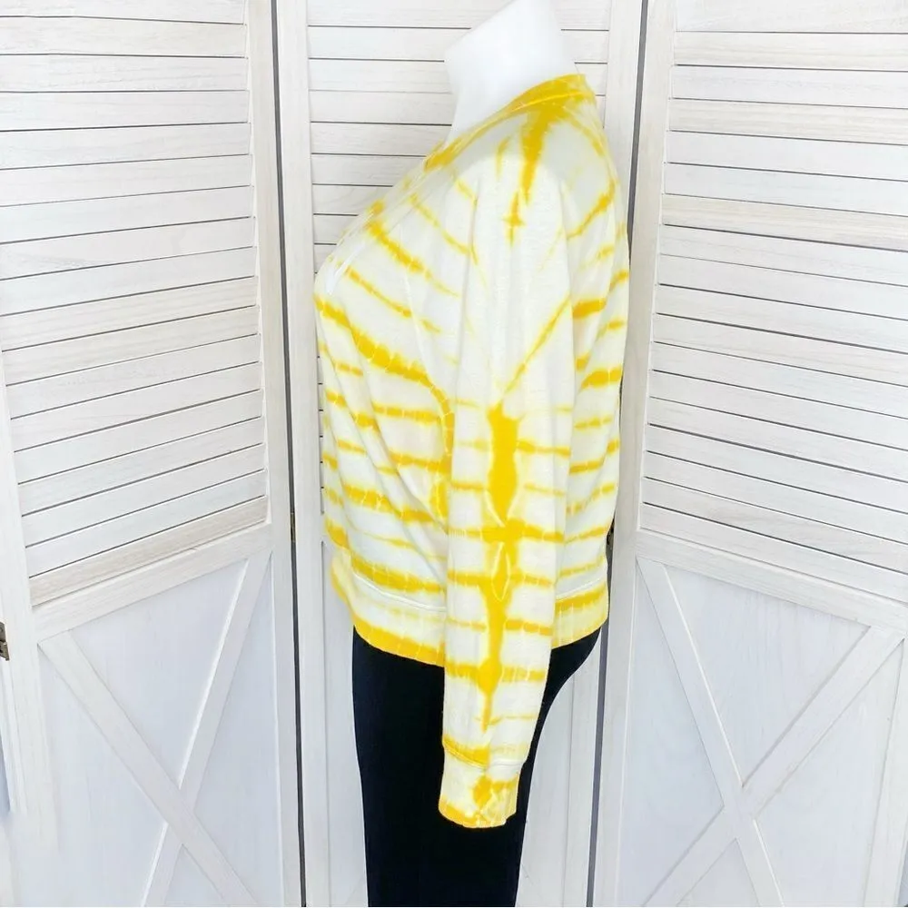 Calvin Klein Oversized Tie Dye Sweatshirt Yellow White Large - Image 3