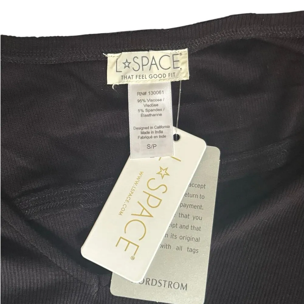 NWT! L*Space Robyn Ribbed Black Midi Stretchy Tank Dress - Size Small - Image 11