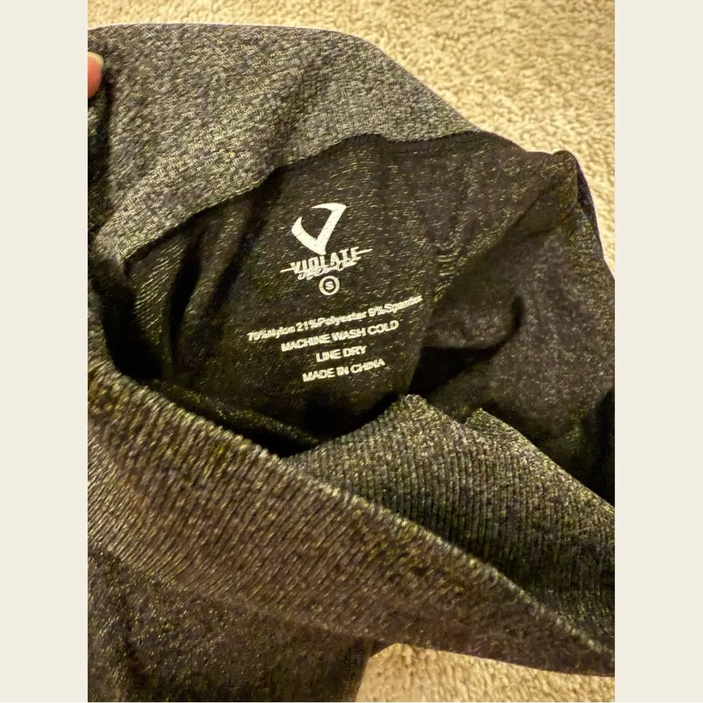 Violate the Dress Code Leggings! Cross listed on Mercari! Gray - Image 4