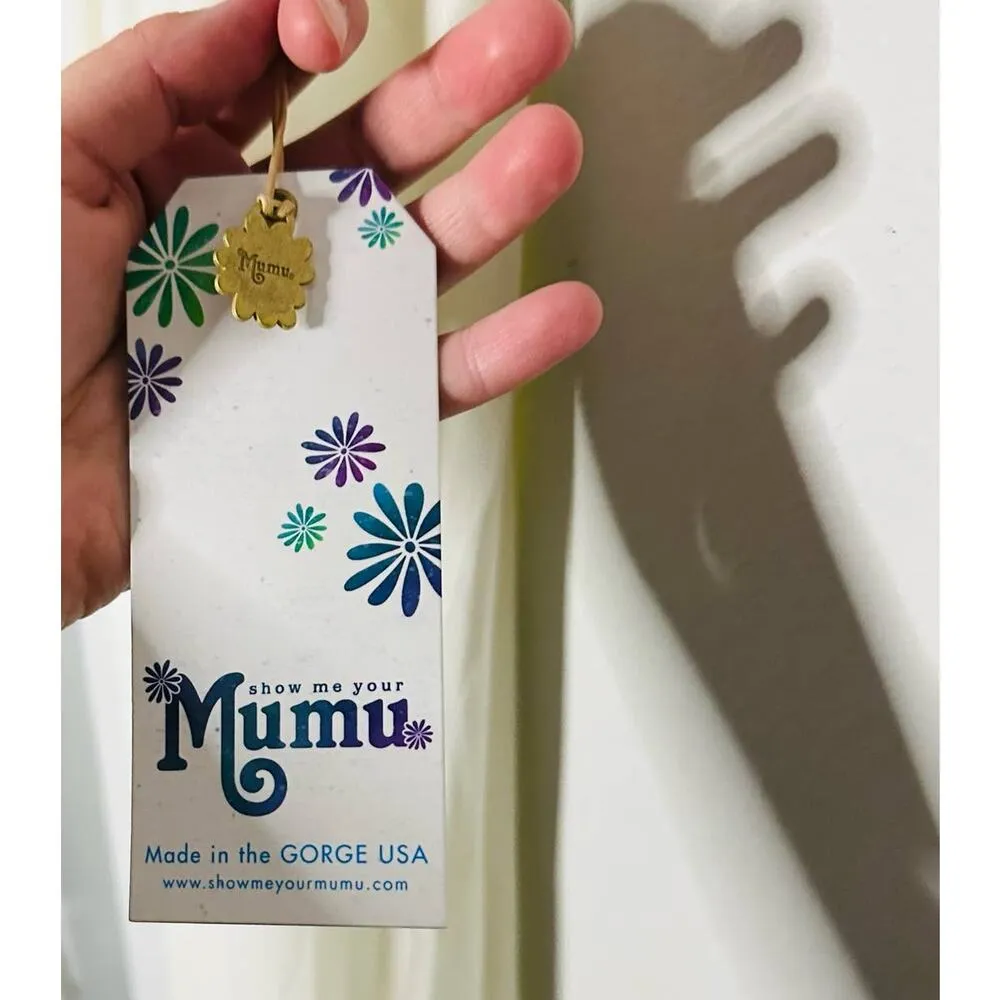 NWT Show Me Your Mumu Amanda Wedding Cake Chiffon Maxi Dress Size Medium - Image 8