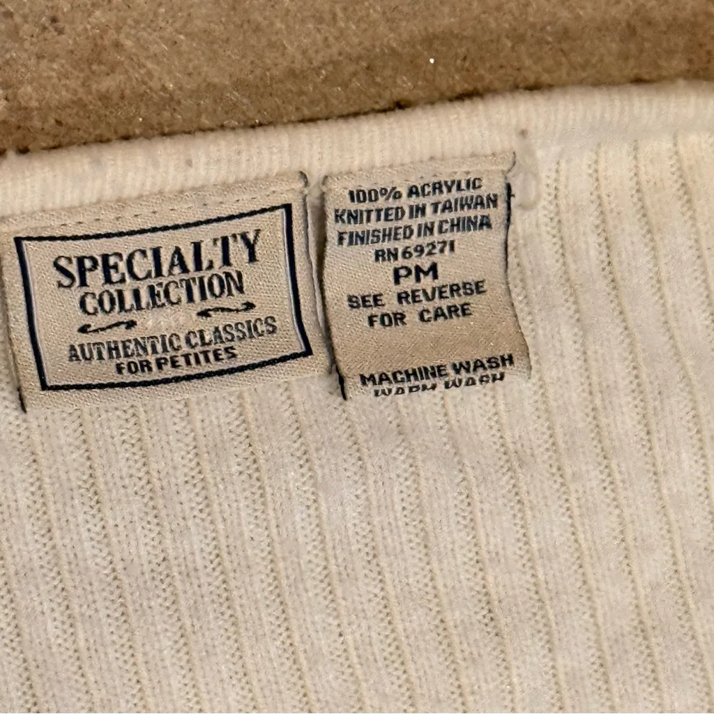 Source Unknown  Ivory Cable Knit Cardigan - Image 12