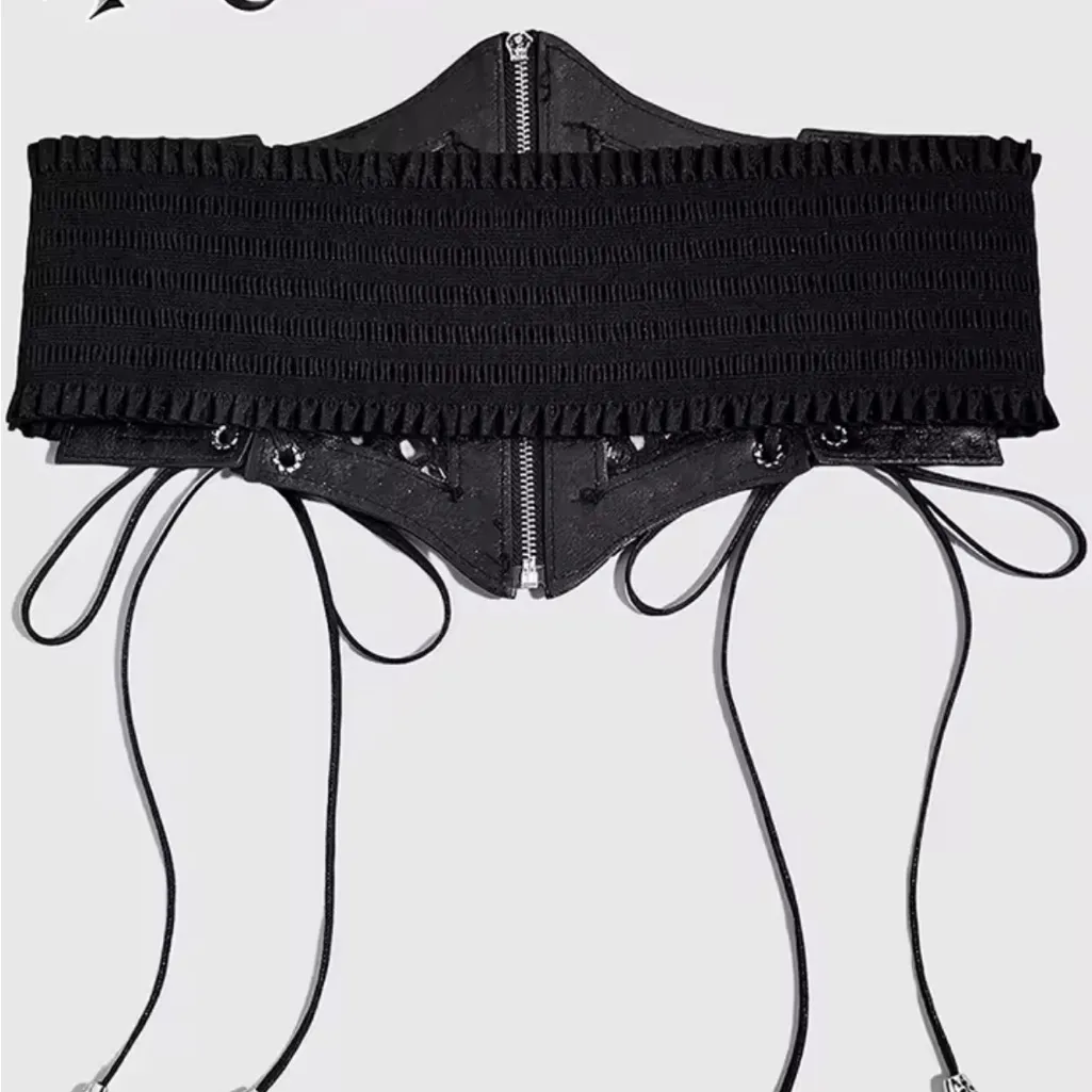 Black Gothic Corset Belt - Image 2