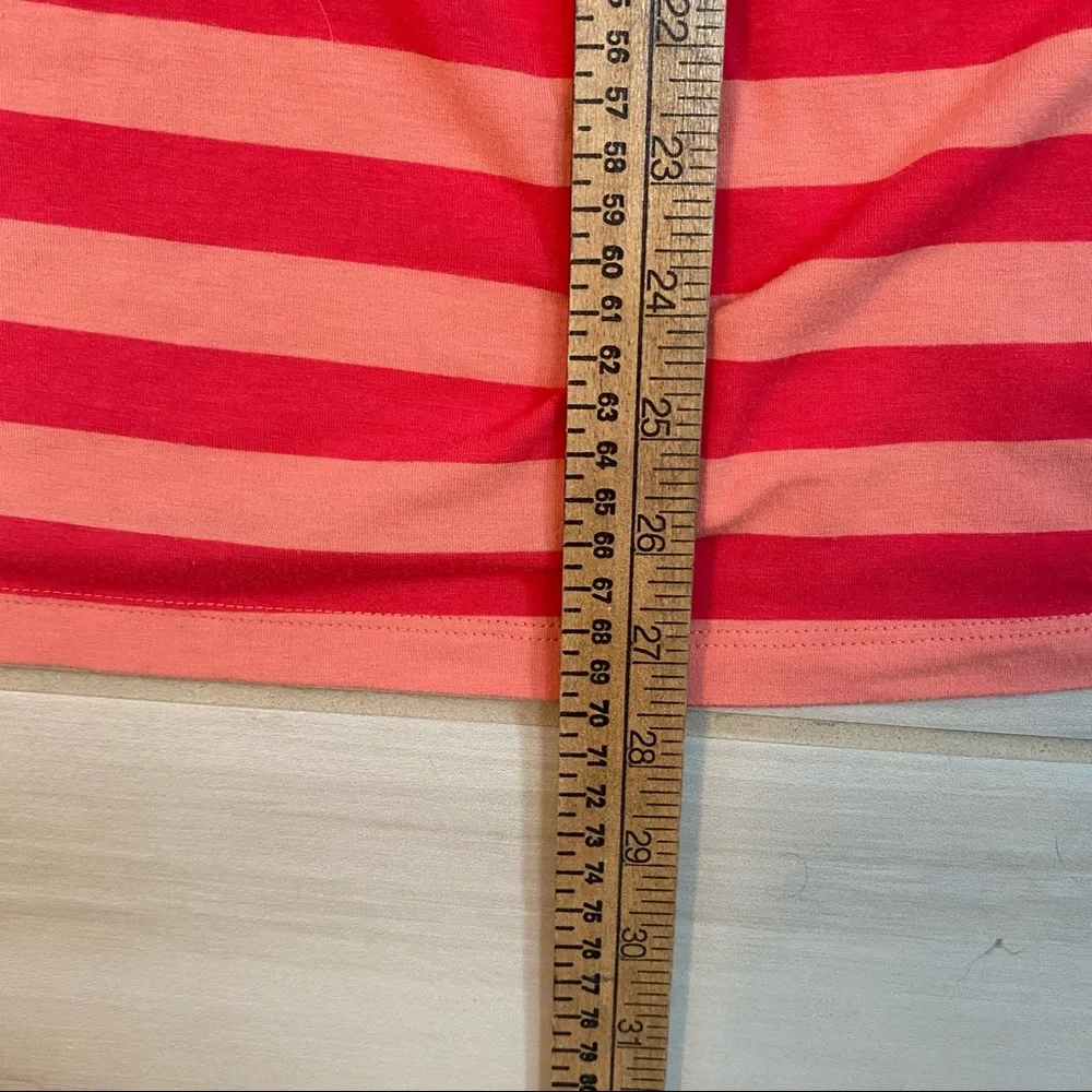 Mossimo || Peach/coral striped tube top dress with drawstring at waist Size M - Image 9