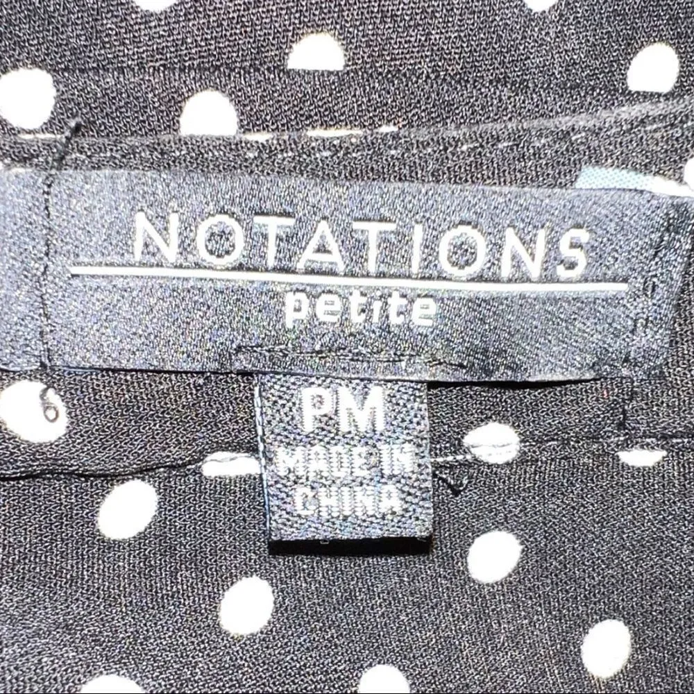 Notations  black black with white polka dots!! - Image 6