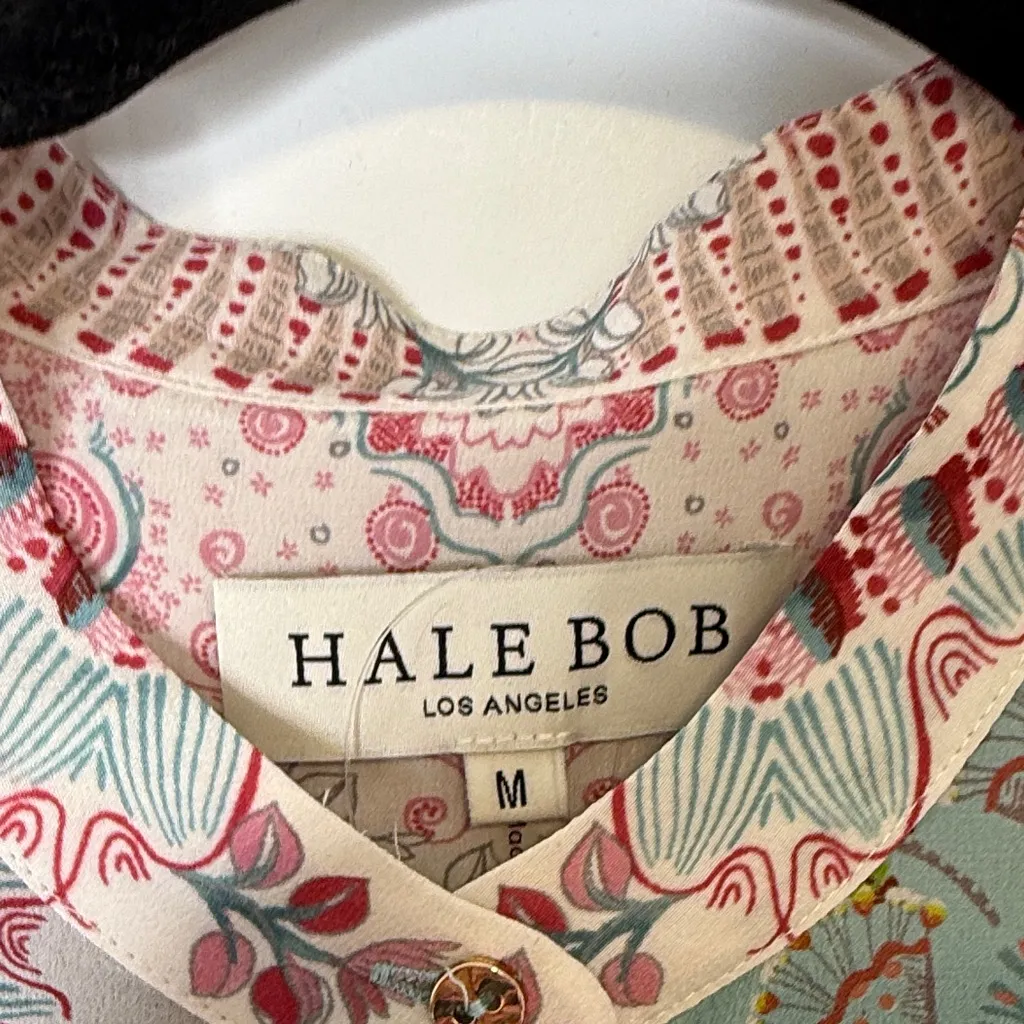 HALE BOB S ADELE SILK CREPE DE CHINE BLOUSE 1YAZ2076 TEAL - medium - Image 4