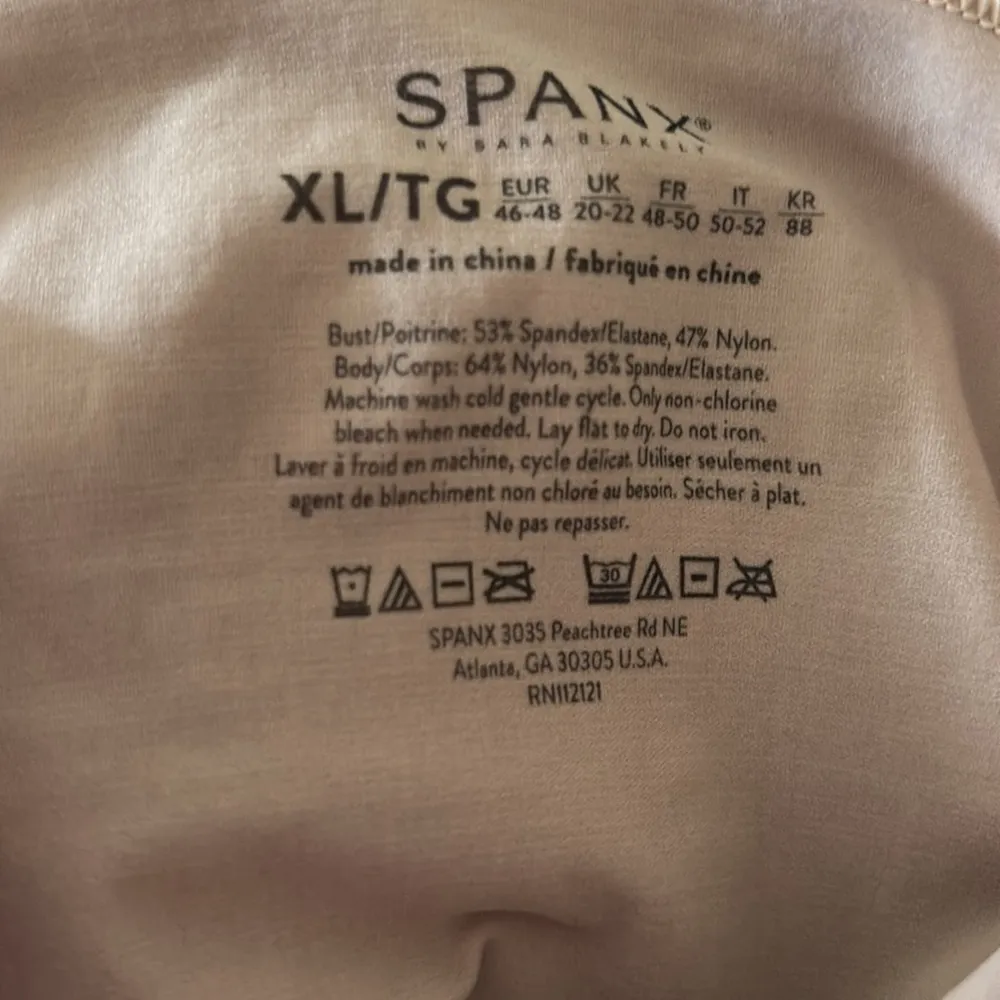 SPANXsculpt OnCoreOpen-Bust Mid-Thigh Bodysuit Nude XL Booty Enhancing Shapewear - Image 9