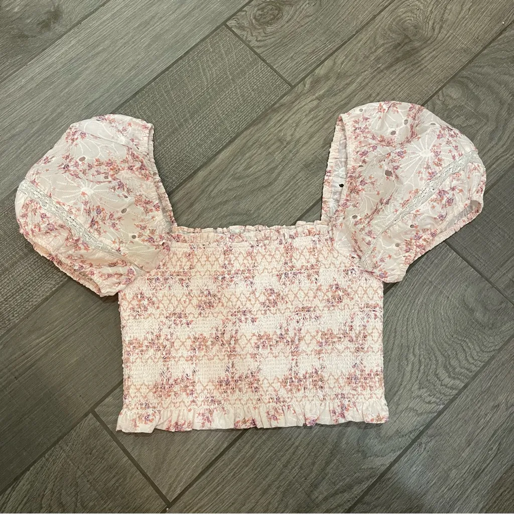 Reset Derby Smocked Top Pink - Image 2