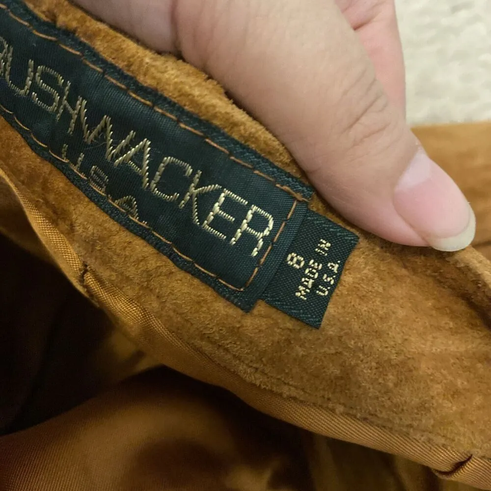 VTG Bushwhacker Brown Real Suede Pants Size 8 Women’s High Waist Western Style - Image 11