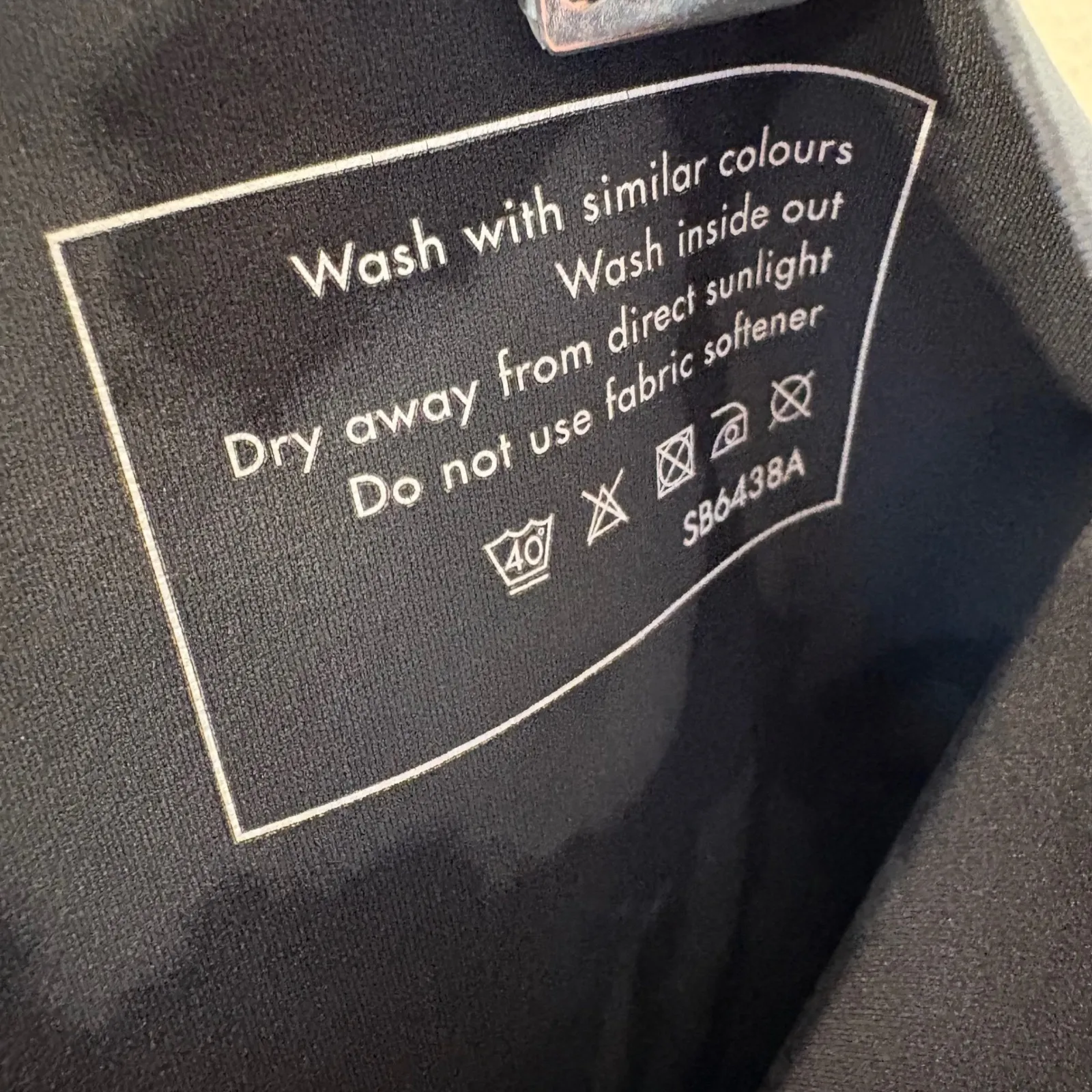 Sweaty Betty Power Full Length Leggings Black Grey Tie Dye Pockets US 10 - Image 7