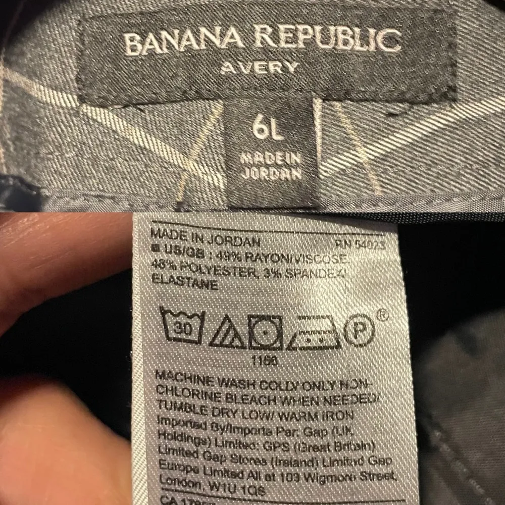 Banana Republic Womens Pants Slacks Gray Grid Avery Fit Career Size 6 Long - Image 8