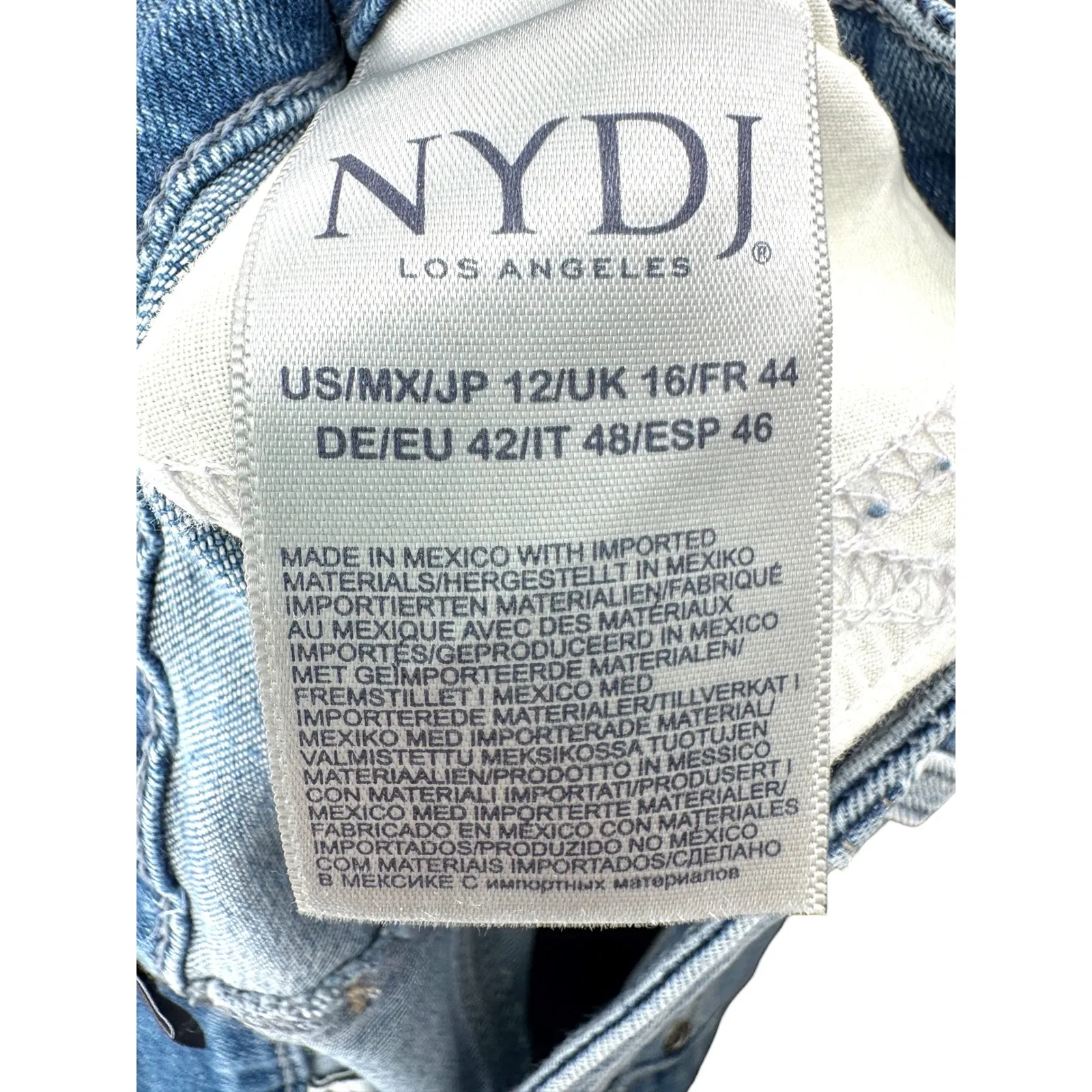 NYDJ Alina Ankle Jeans Dreamstate Blue Stretch Denim Lift Tuck Tech‎ NWT Sz 12 - Image 5