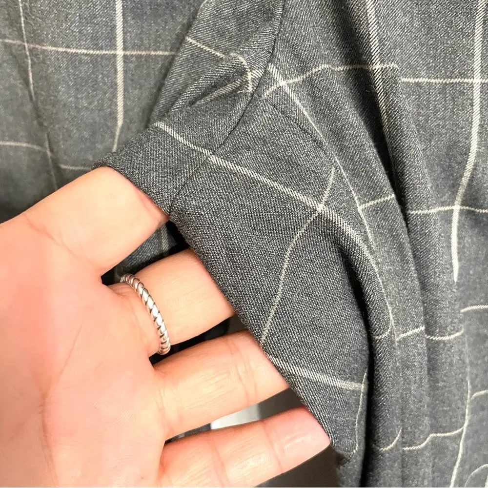 Banana Republic Womens Pants Slacks Gray Grid Avery Fit Career Size 6 Long - Image 7