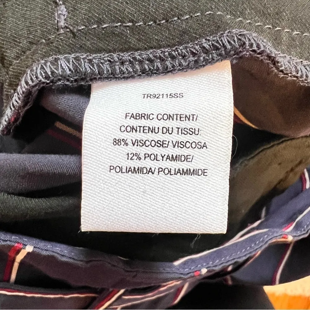 Derek Lam 10 Crosby Blue Navy Striped Satin Culottes Pants Size 00 - Image 9