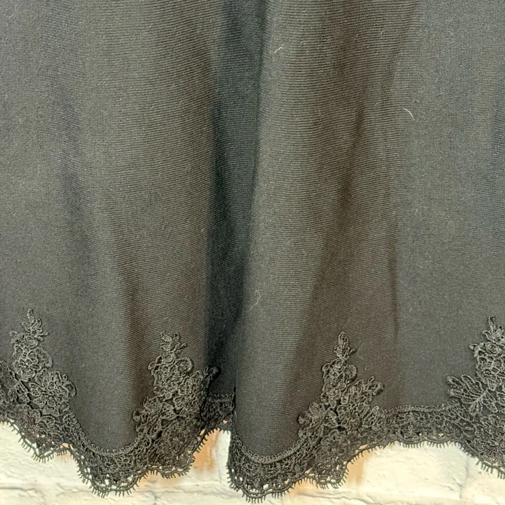 Nanette Laporte 3/4 Sleeve Black Lace Hem Dress, sz L, NWT - Image 2