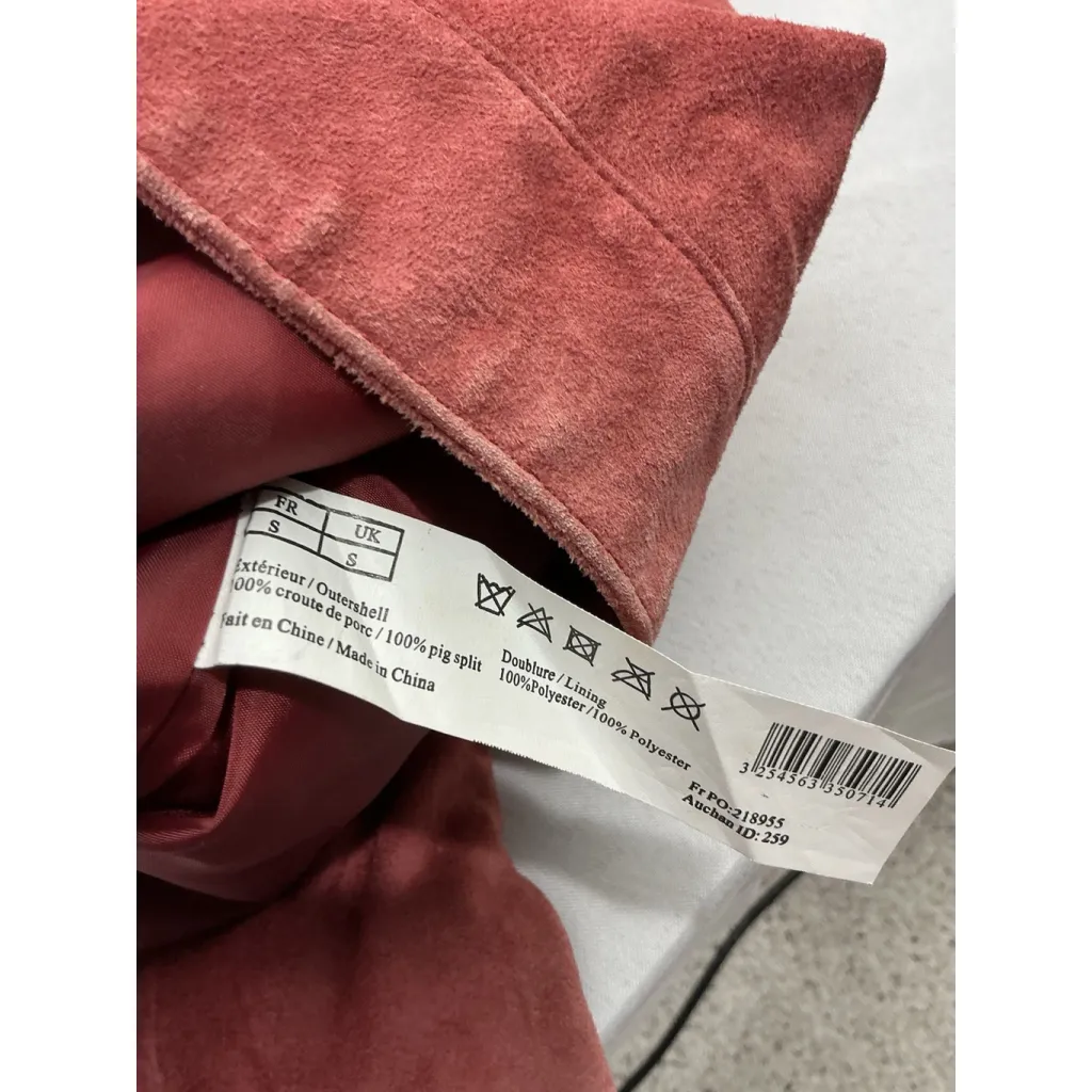 Womans In Extenso Jacket Small Coral Full Zip Pockets - Image 4