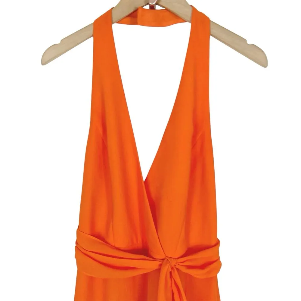 Revolve NBD Victoria Gown Halter Dress in Tangerine Orange Size XS - Image 4