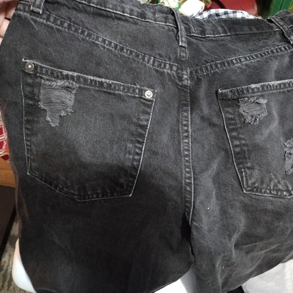 Free People Baggy Tapered Boyfriend Jeans in Obsidian Black - Image 5