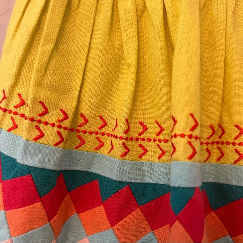 Anthropologie Leifsdottir ribboned Quilotoa multicolored strapless dress size 4 - Image 12