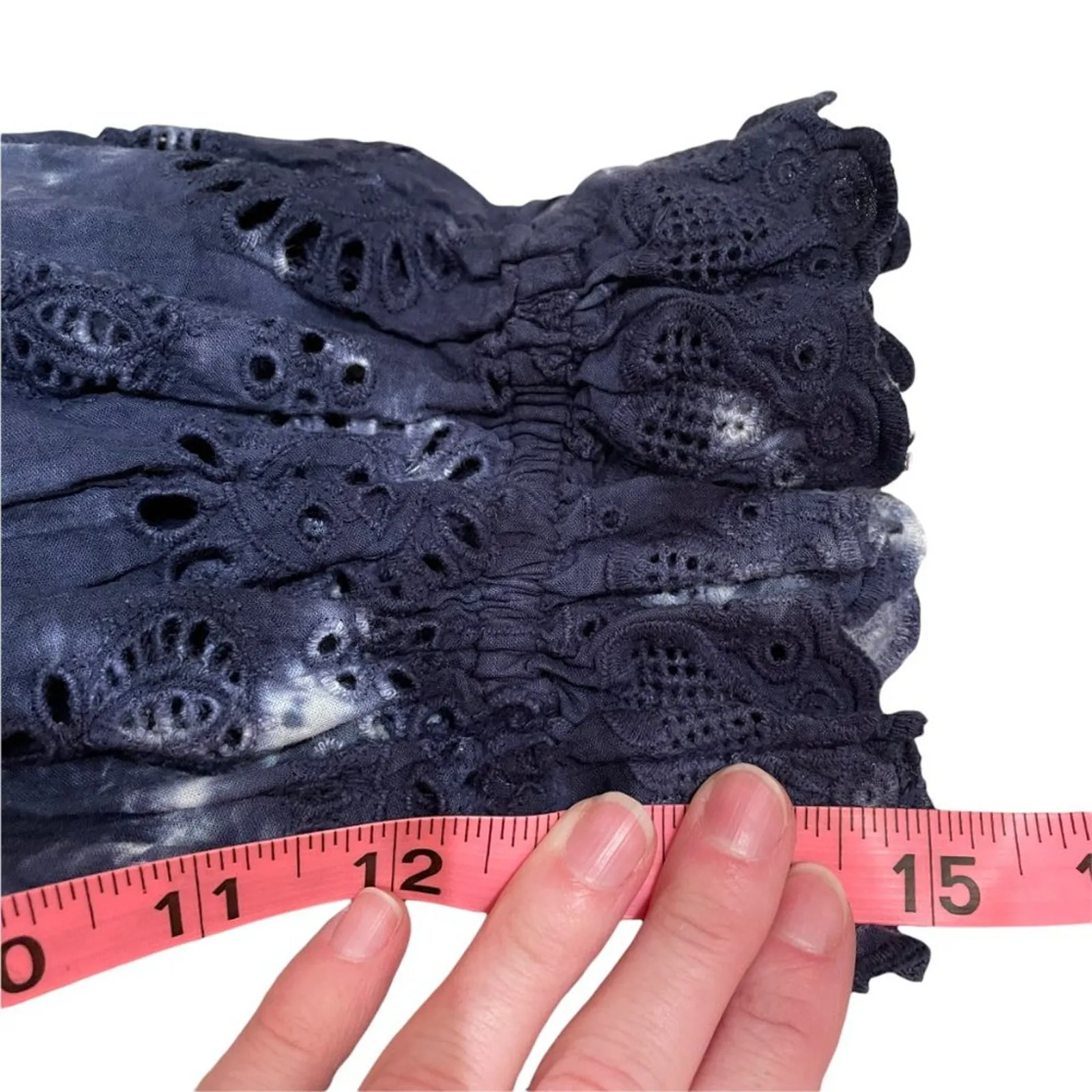 NEW LoveShackFancy Eyelet Lace Tie Dye Ruffle Dress - Image 14