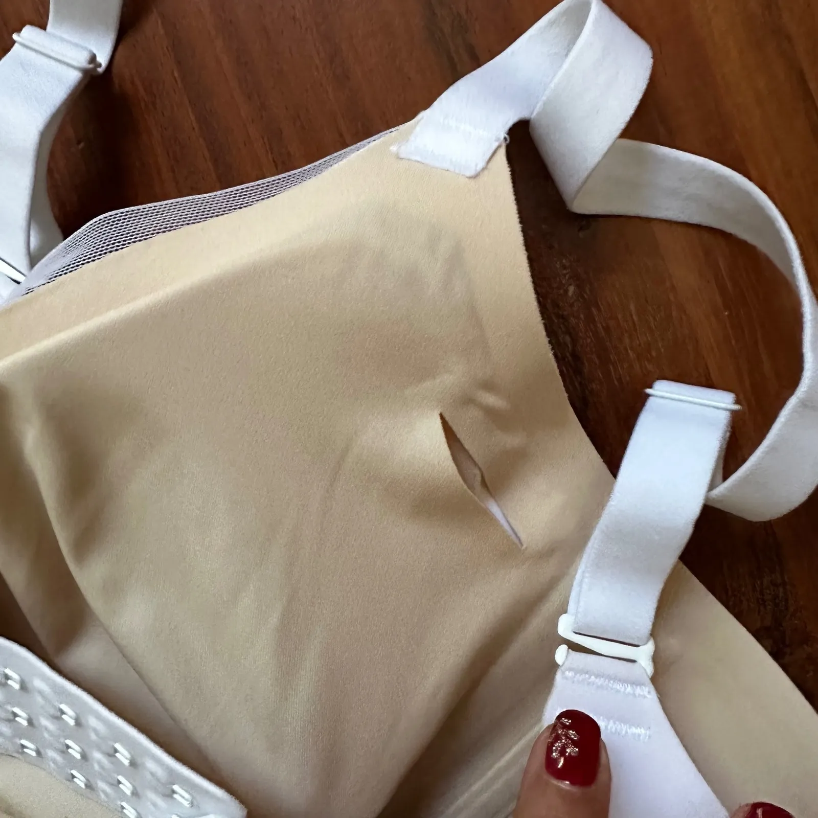 HoneyLove Honeycomb Mesh White Full Coverage Comfort Bra Size M - Image 5