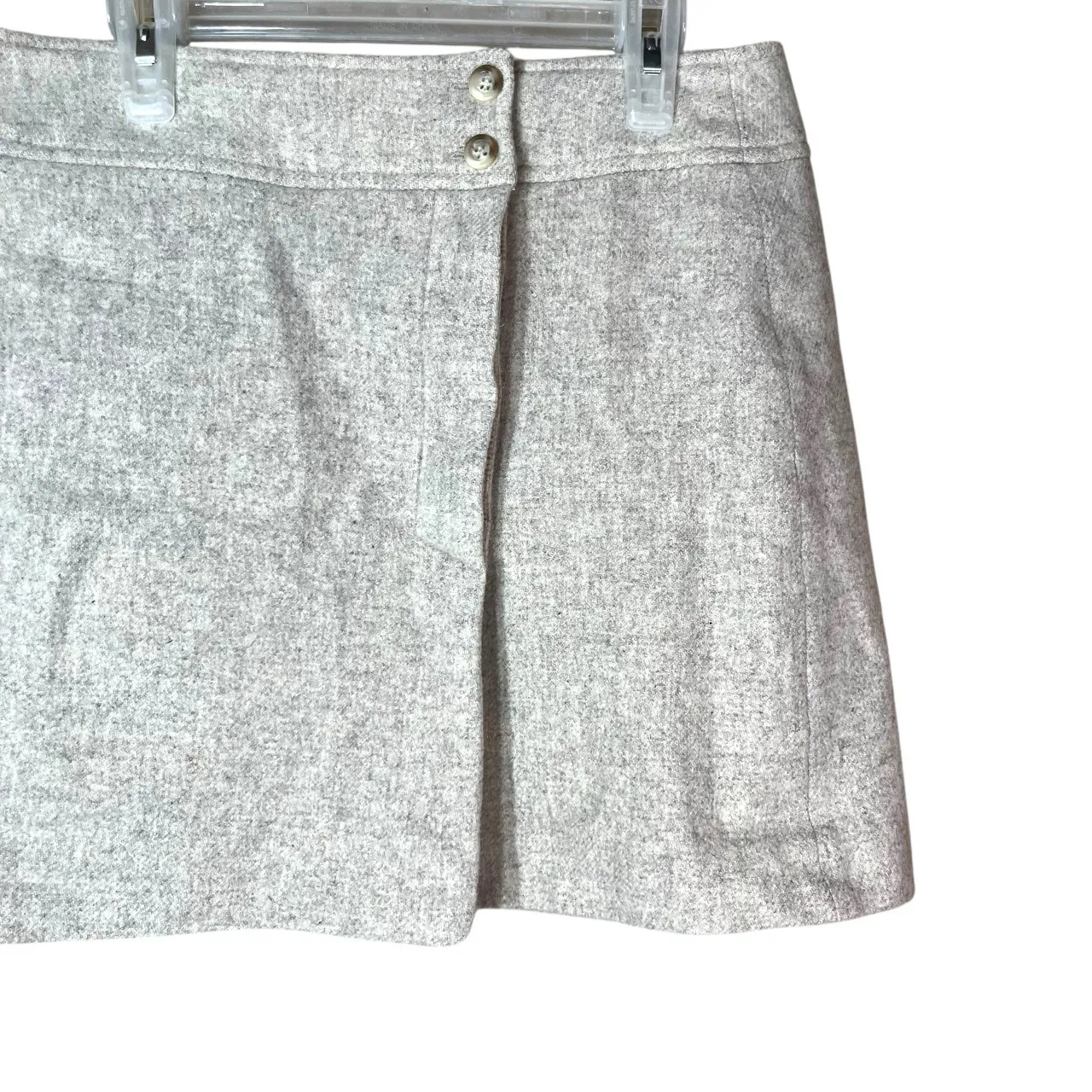 Jones New York Cream‎ Wool Vintage Mini Length ALine Skirt Size 12 - Image 2