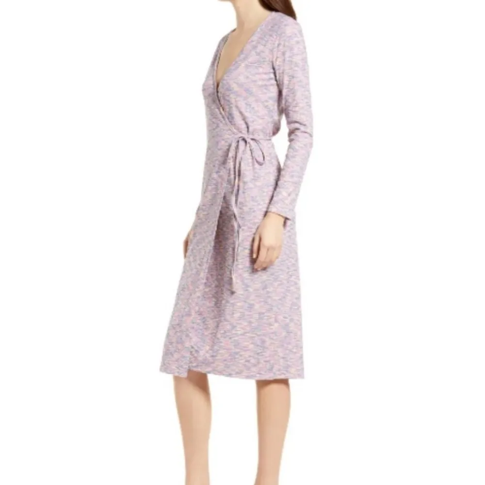 Lisa Says Gah dress Lucille Long Sleeve Wrap style Berry Size Small - Image 8