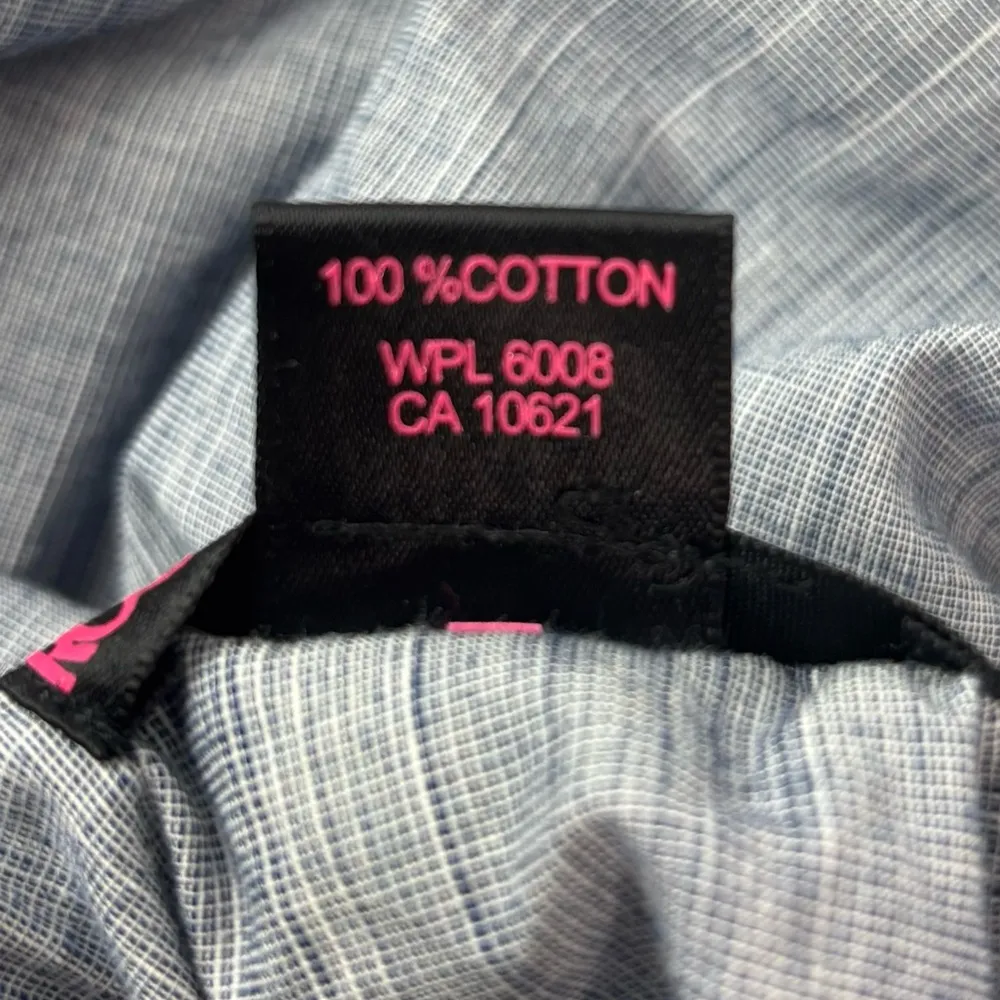 Rock & Roll Cowgirl XL Embroidered Long Sleeved Pearl Snap Shirt in Lime n Blue - Image 10