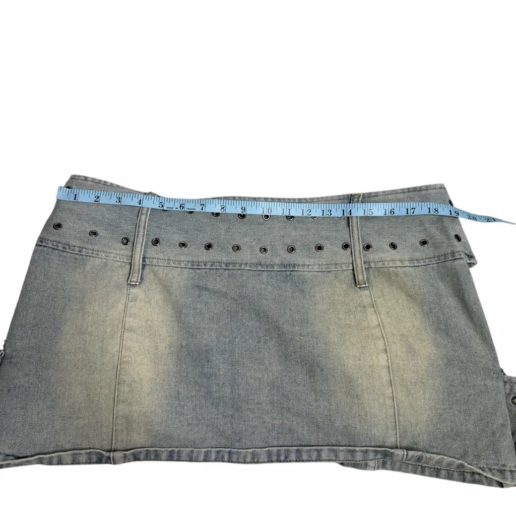 Jaded London  Assassin Micro Mini Skirt Blue Denim - Image 6