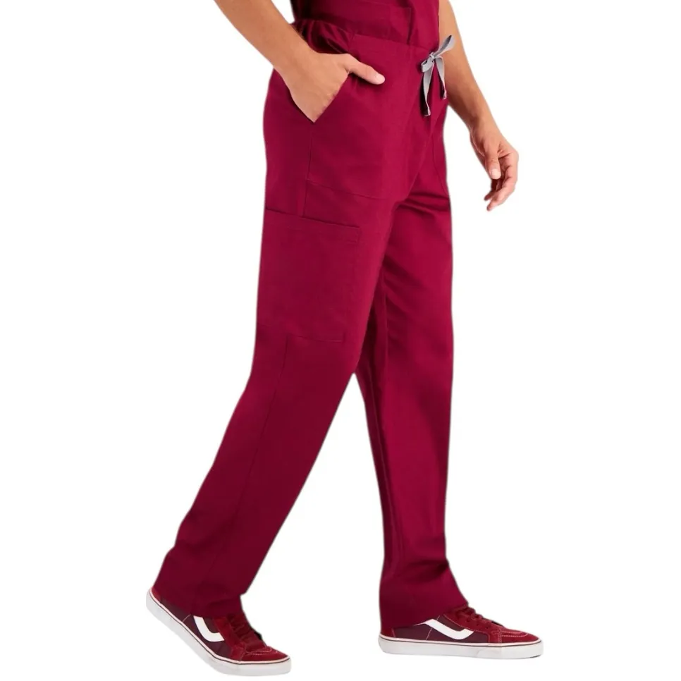 Hanes Scrub Set Unisex Deep Red Burgundy NEW size small - Image 6