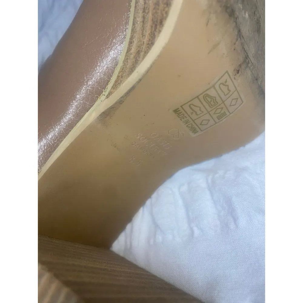 Oasis‎ Society Chunky Heeled Ankle Boot Size 8.5 Brown - Image 10