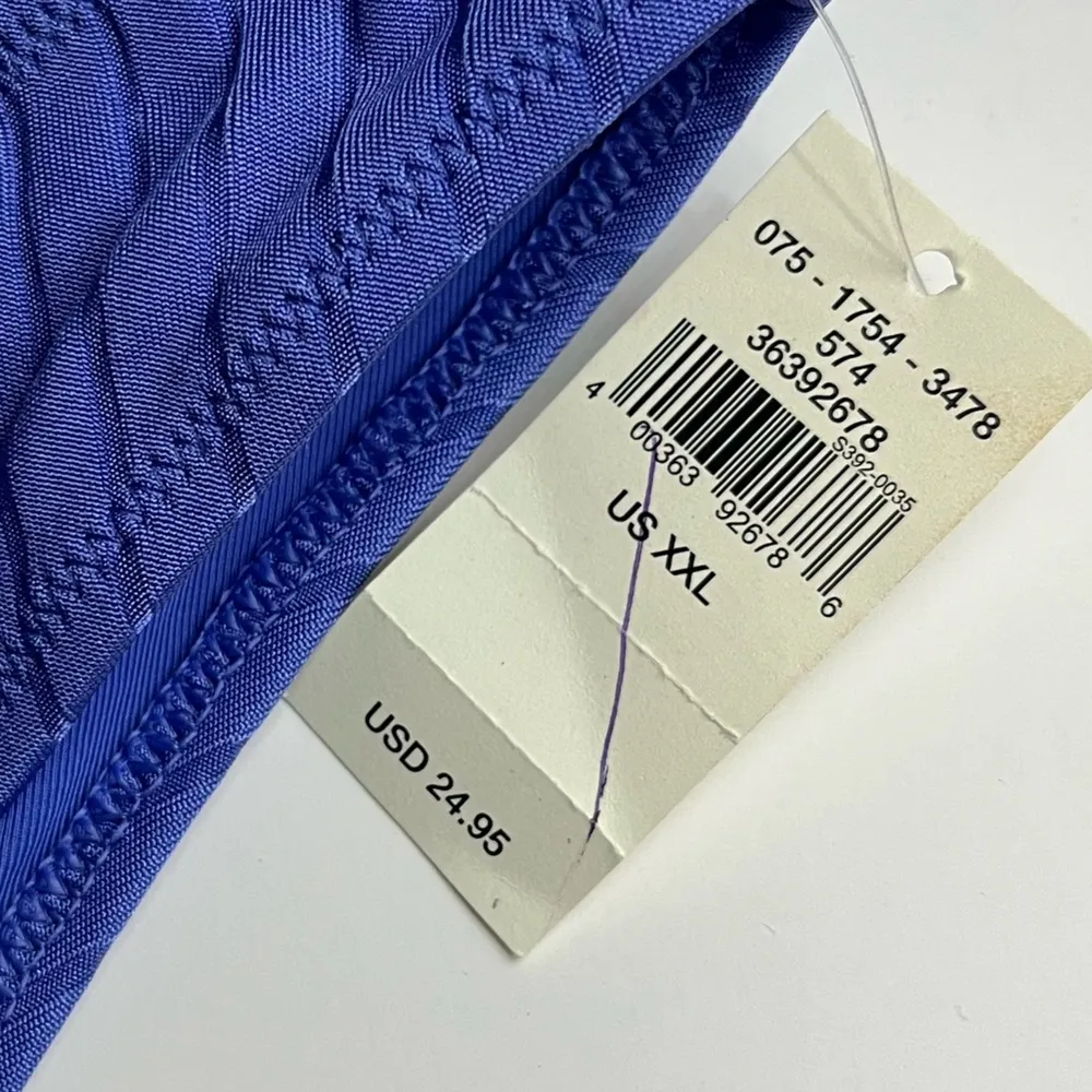 Aerie • NWT Blue Ribbed Shine Cheekiest Bikini Bottom - Image 2